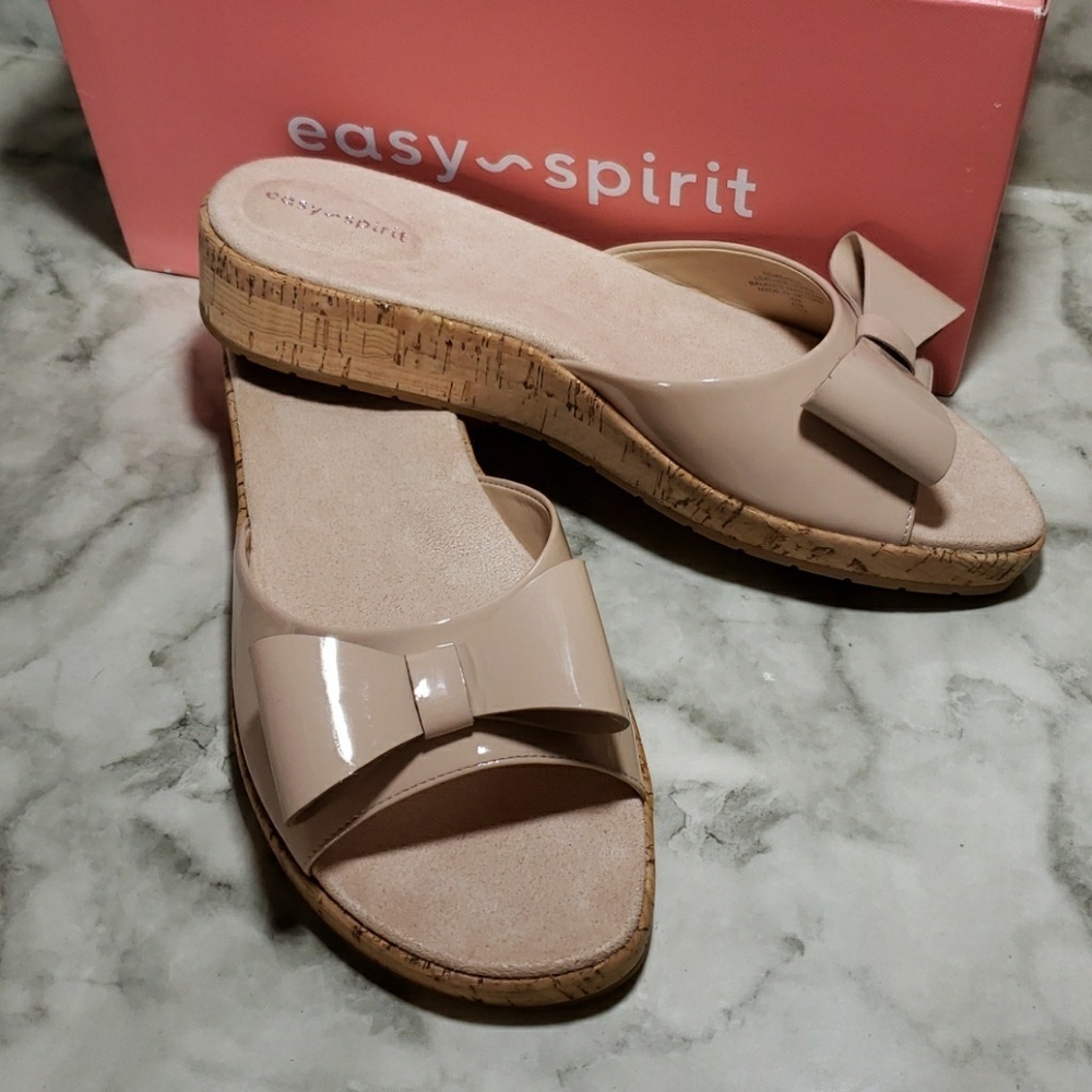 Easy spirit bow nude mules10